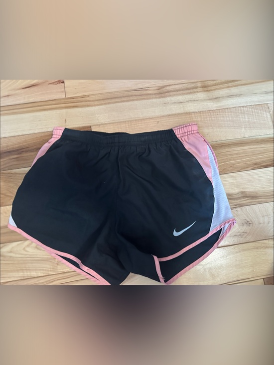 Nike Pants - Nike dry-fit Black Shorts with Pink Trim and White Swoosh